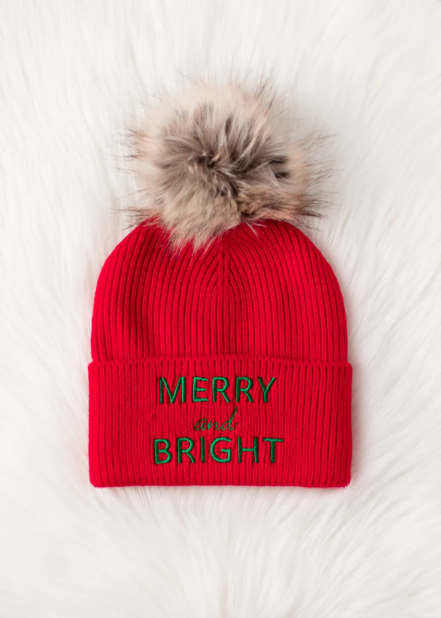 Merry & Bright Pom Hat