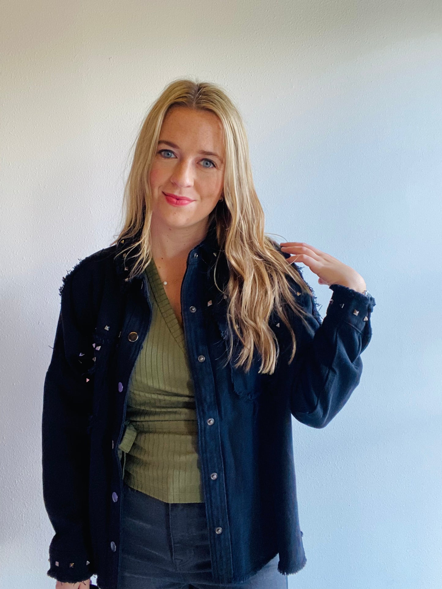 The Stevie Studded Jacket - Black