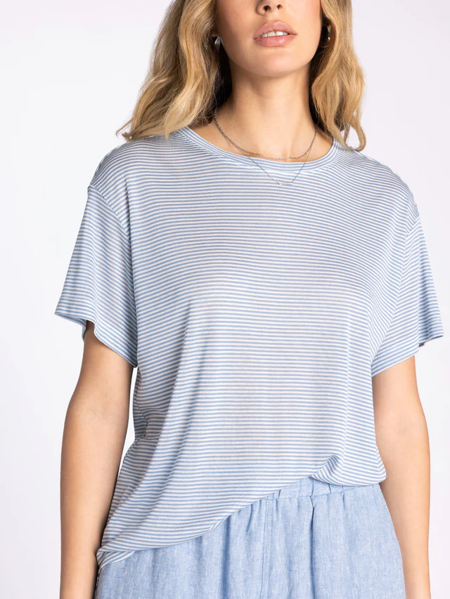 Blue Stripe Opalite Tee