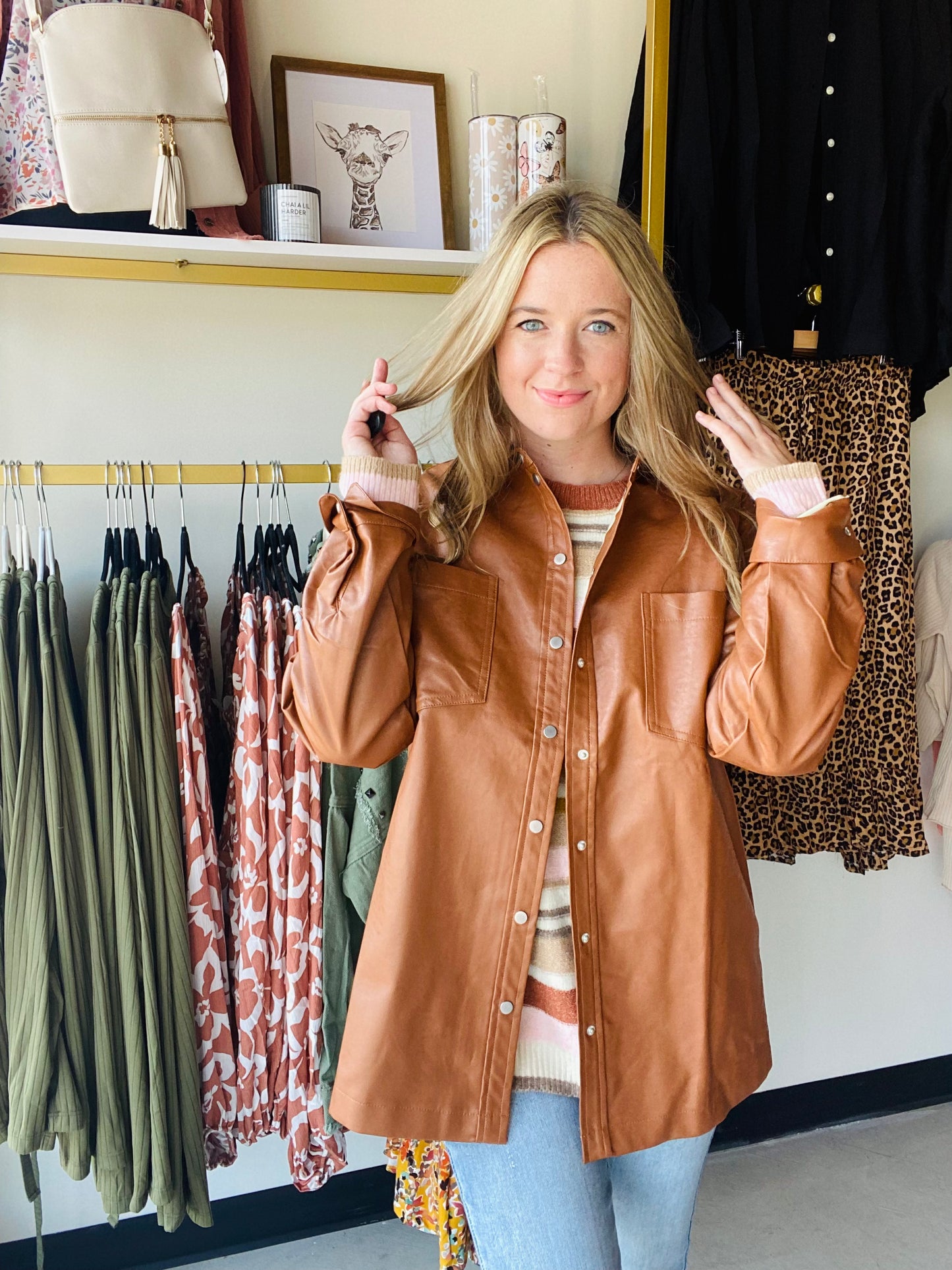 Haptics Vegan Leather Jacket