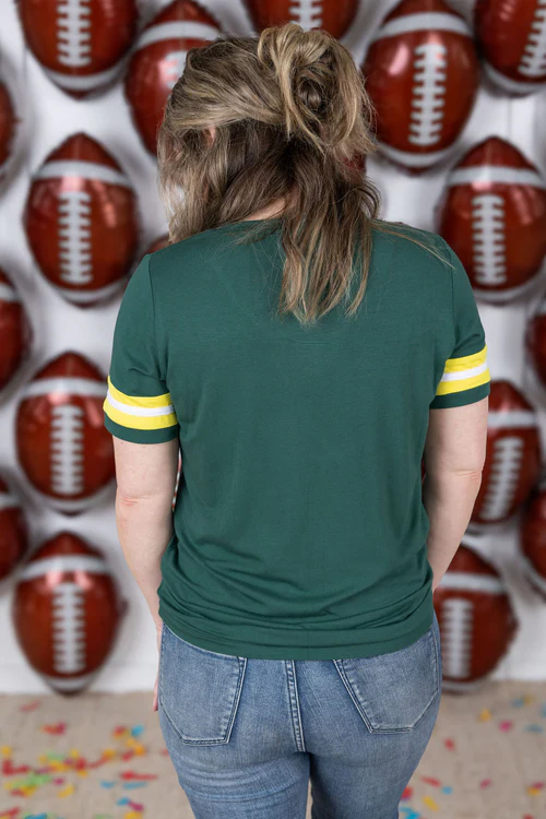 Tessa Green & Gold Short Sleeve