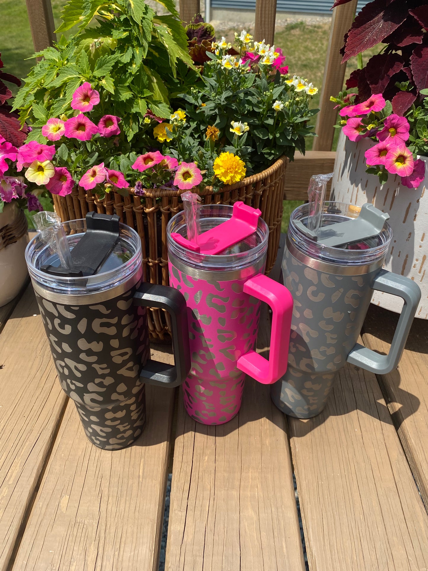 Leopard Engraved Tumbler