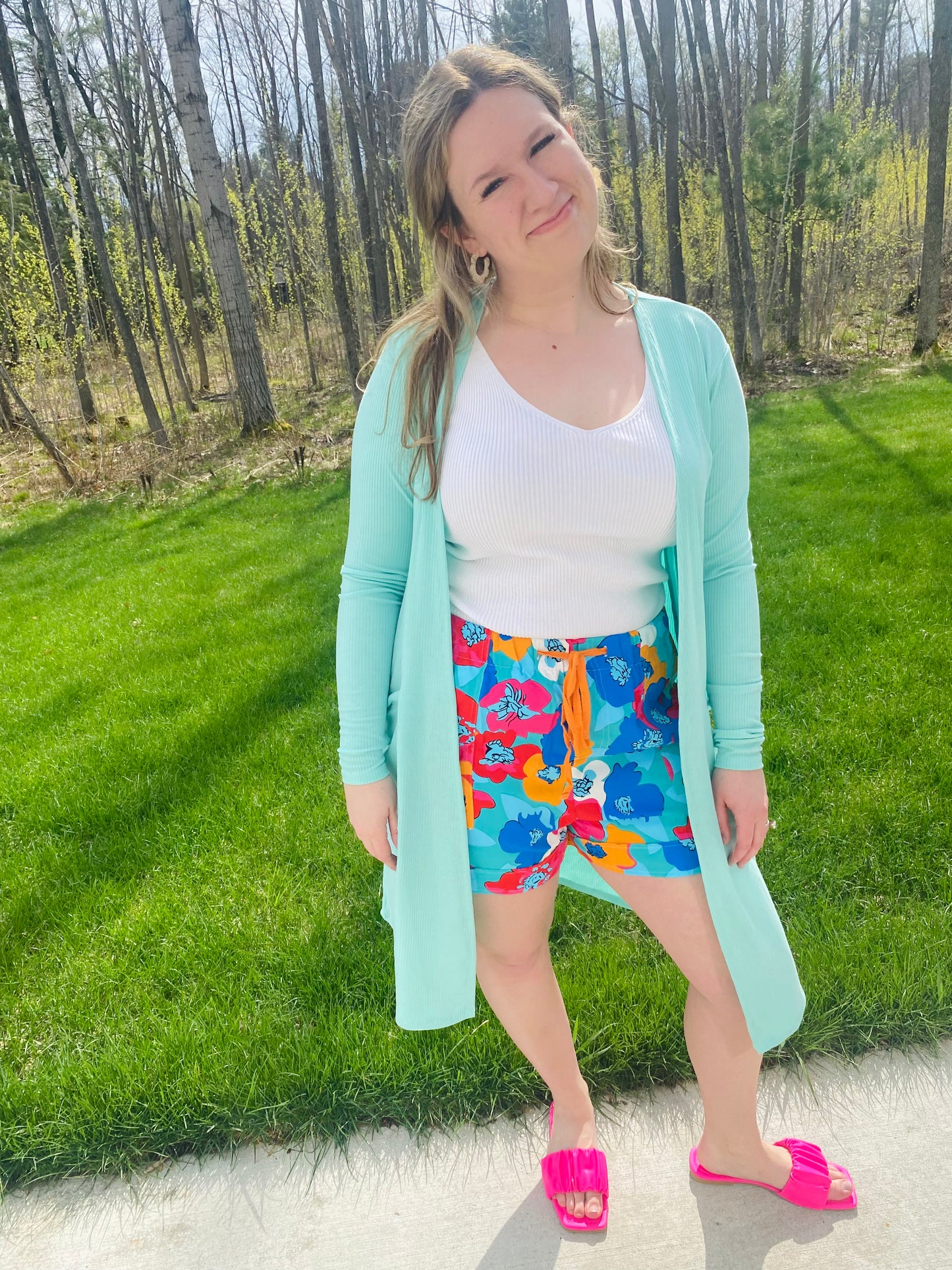 Abstract Floral Everyday Shorts