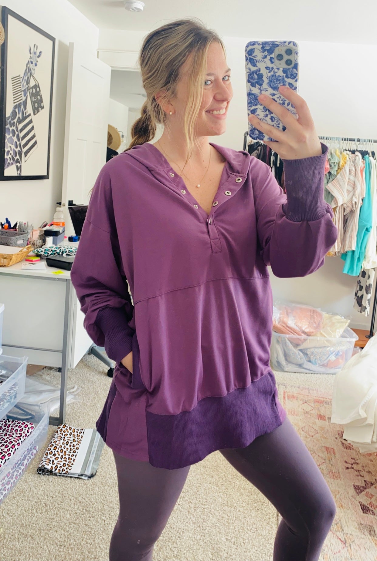 Purple Lightweight Hoodie