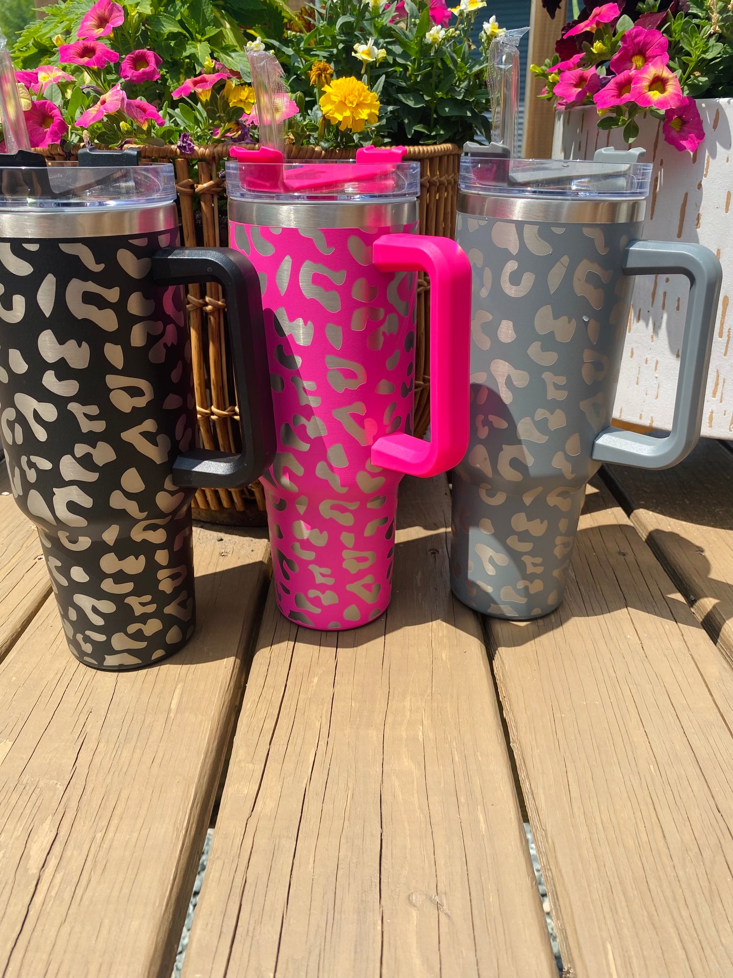 Leopard Engraved Tumbler