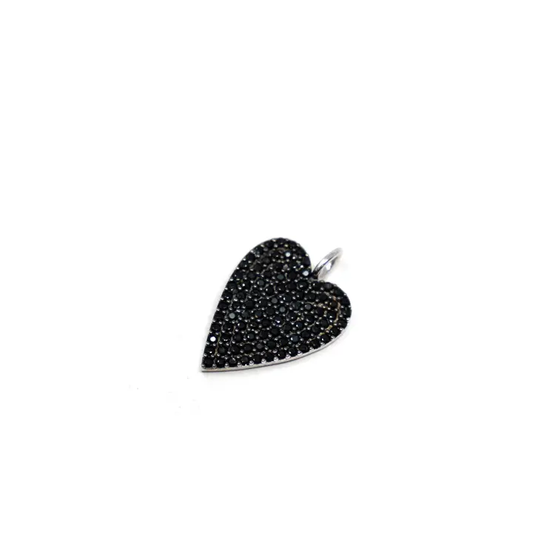 Black Moody Moody Heart Charm