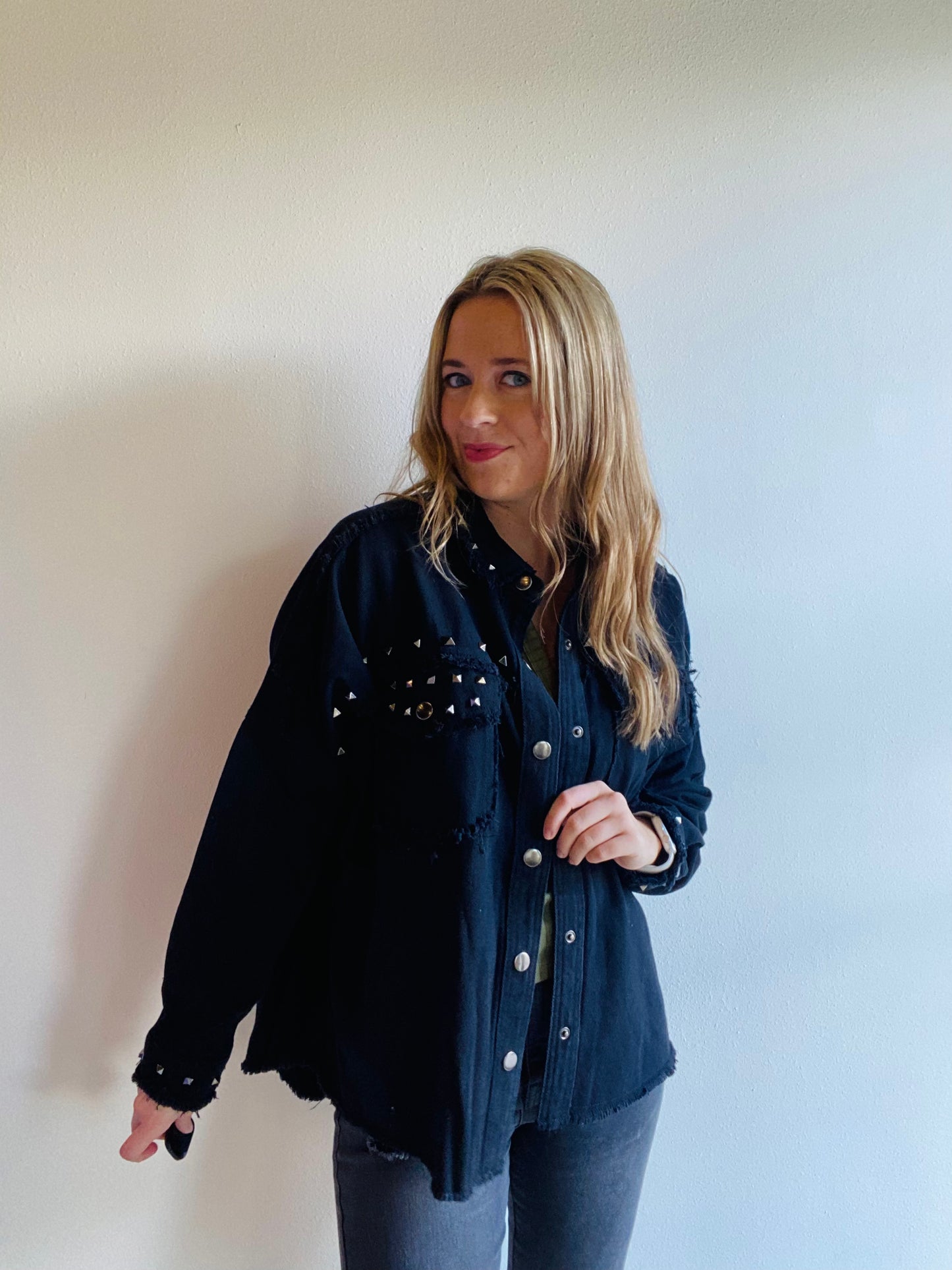 The Stevie Studded Jacket - Black