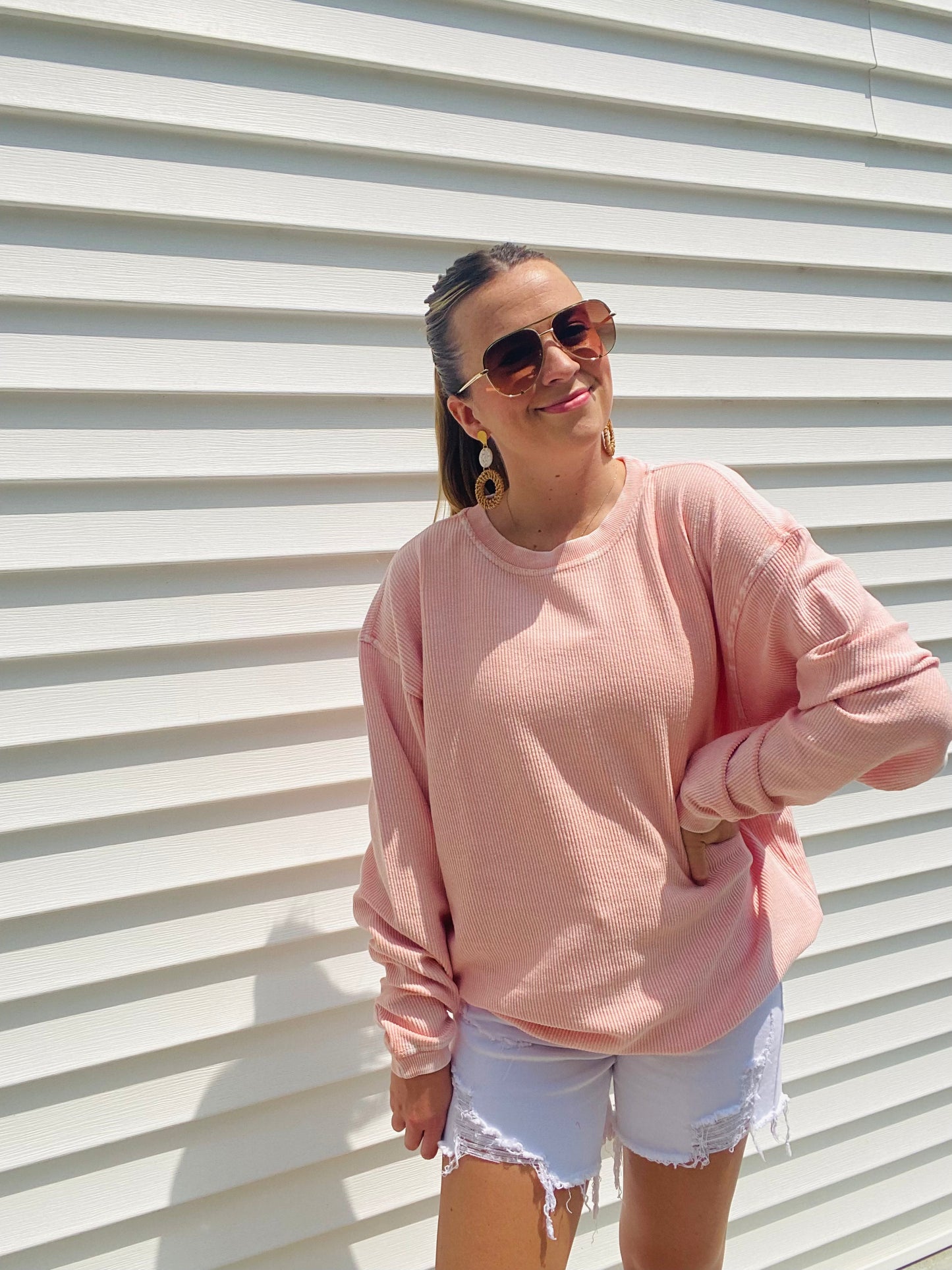 Essential Corded Crewneck