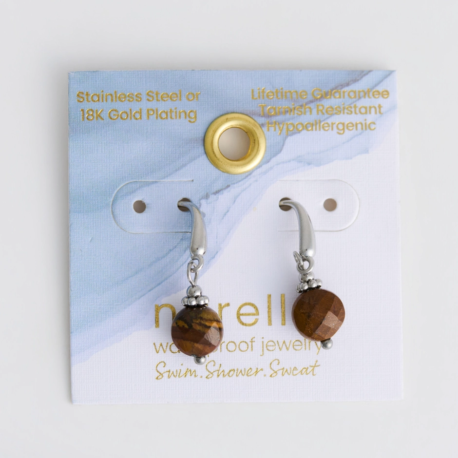 Silver Tiger's Eye Earrings