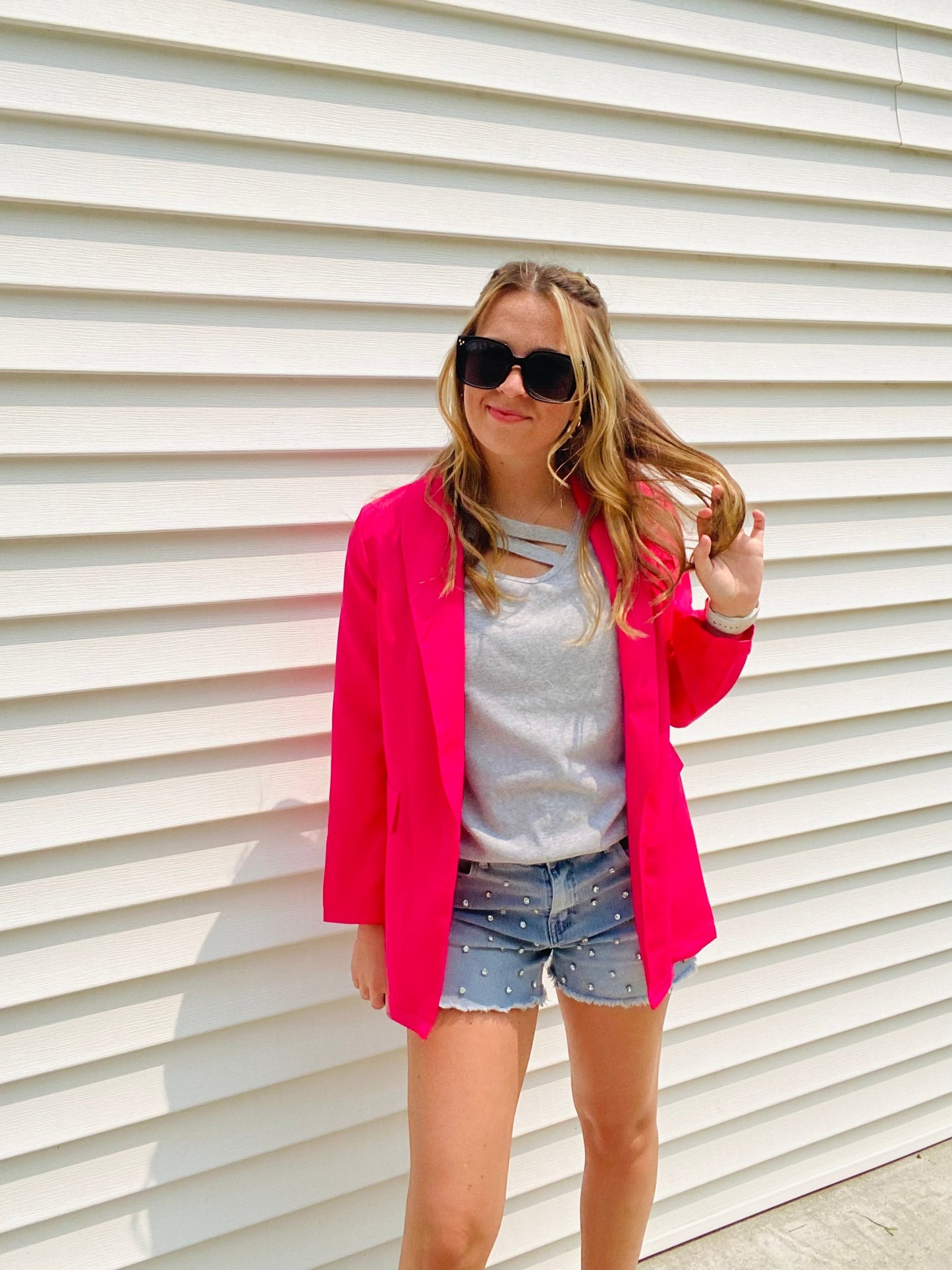 Reese Rhinestone Jean Shorts