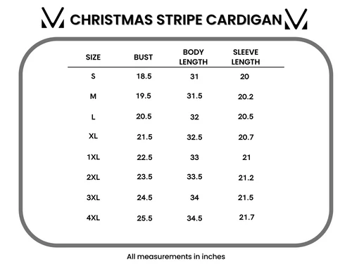 Christmas Stripes Cardigan