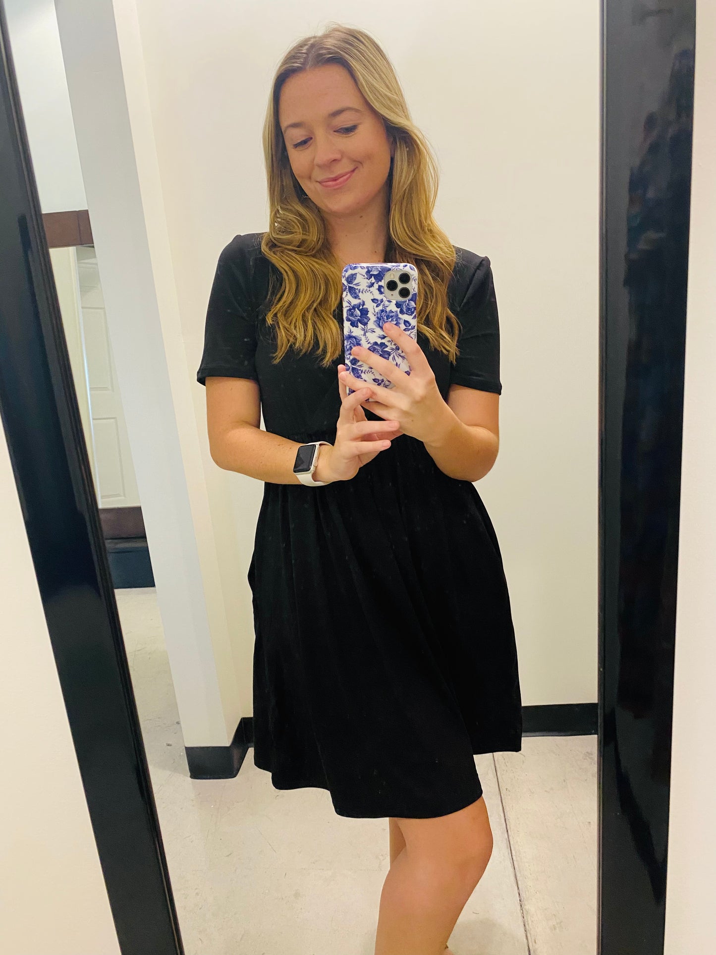 Buttery Soft Black V Neck Dress