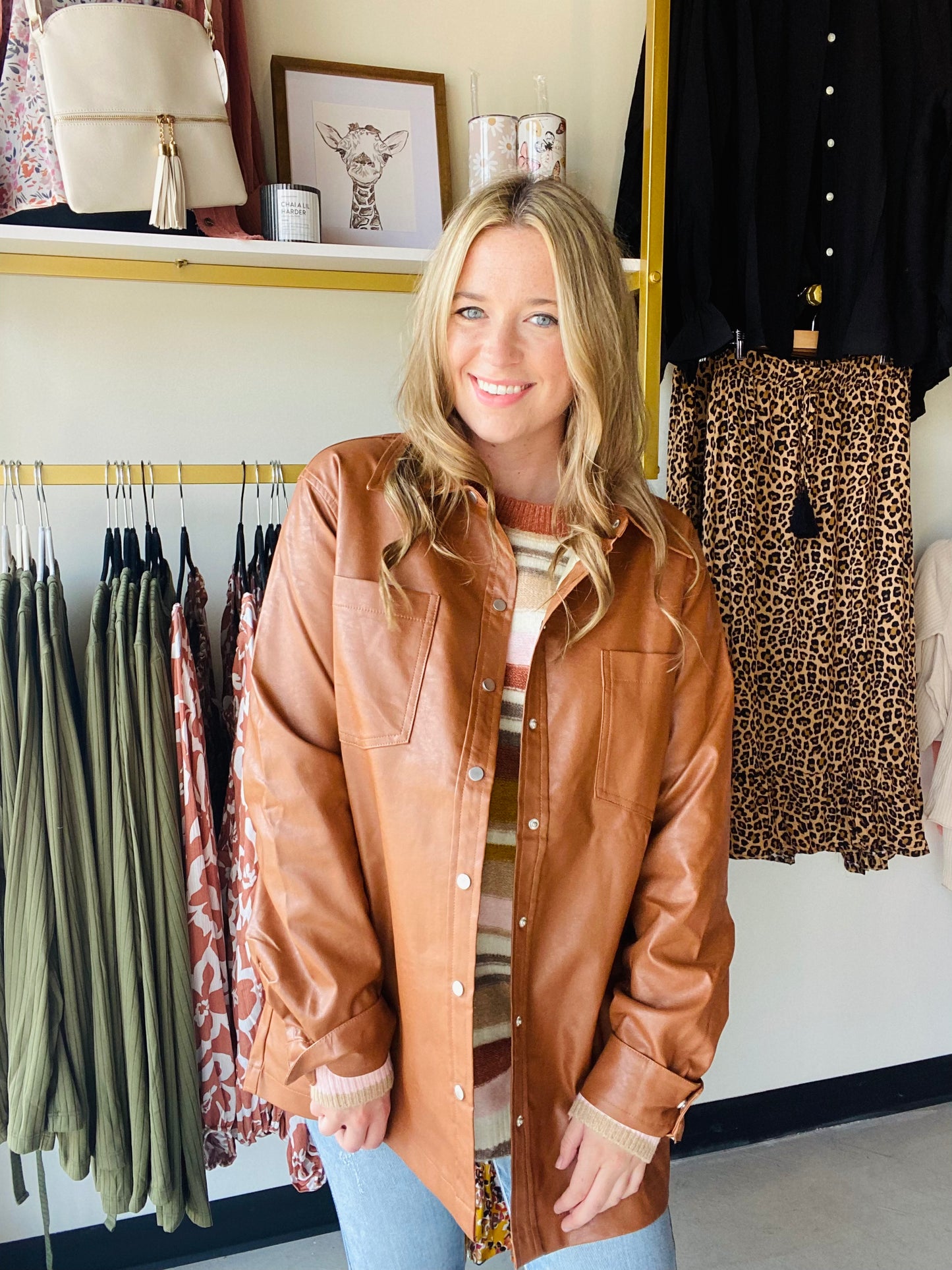 Haptics Vegan Leather Jacket