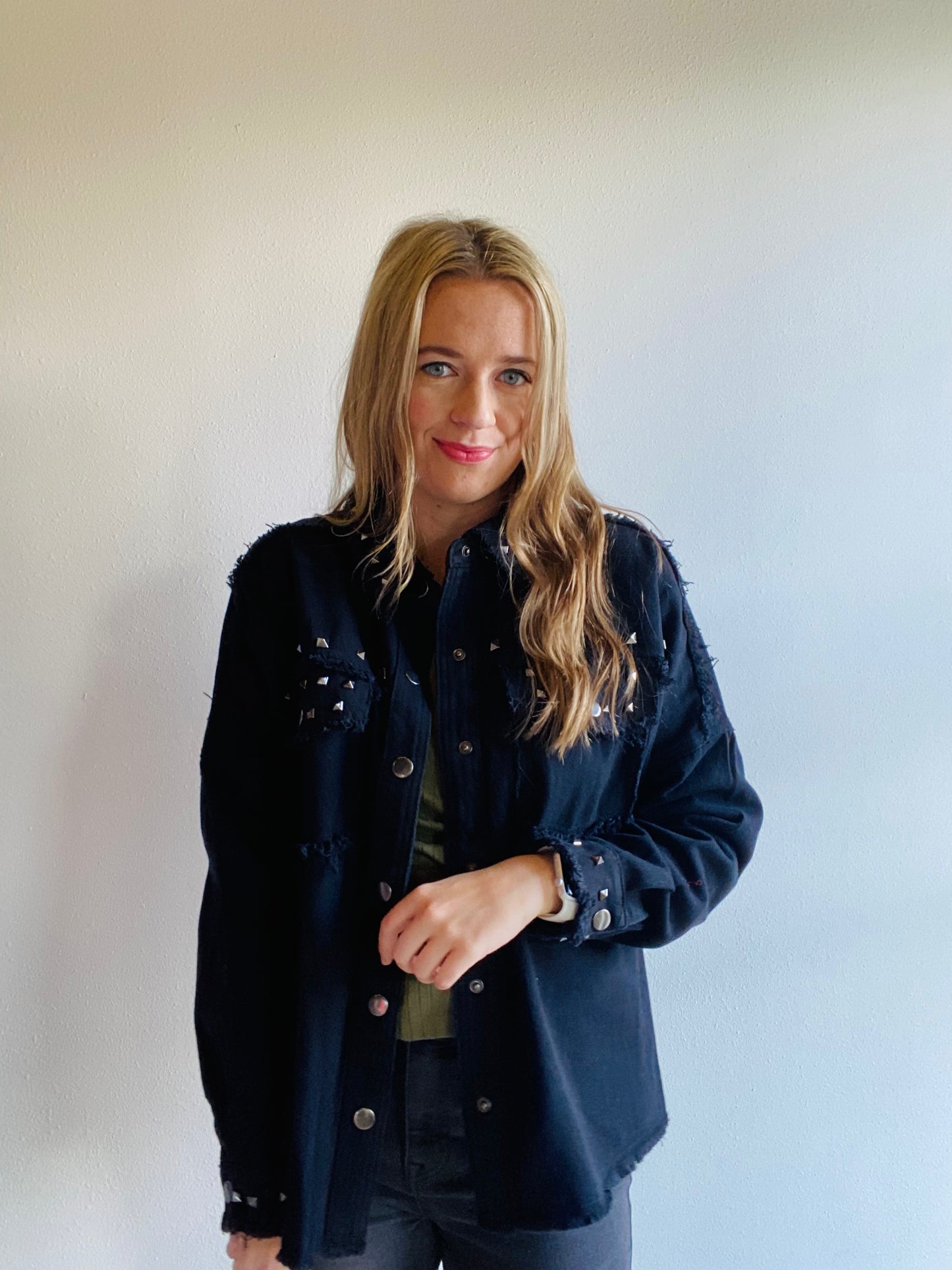 The Stevie Studded Jacket - Black