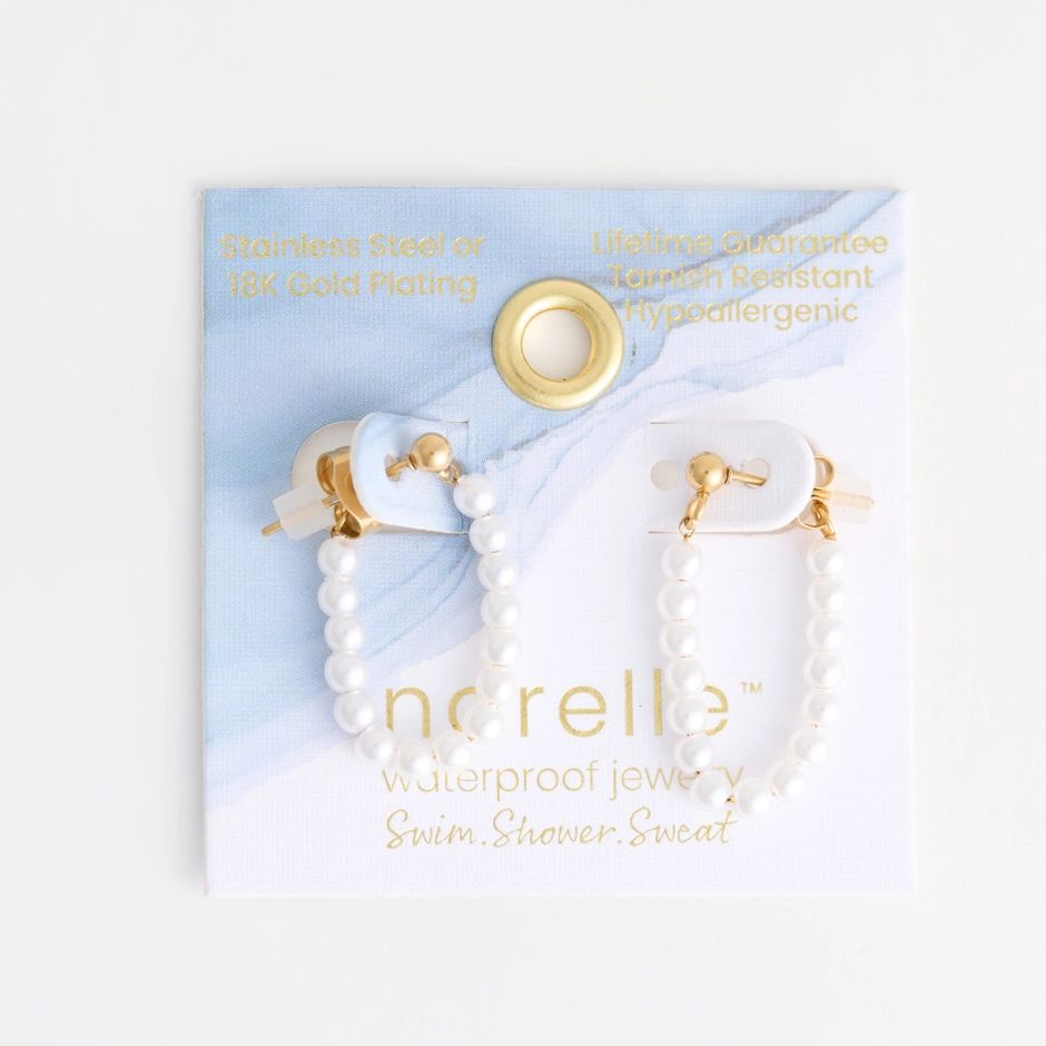 Pearl Beaded Drop Earrings