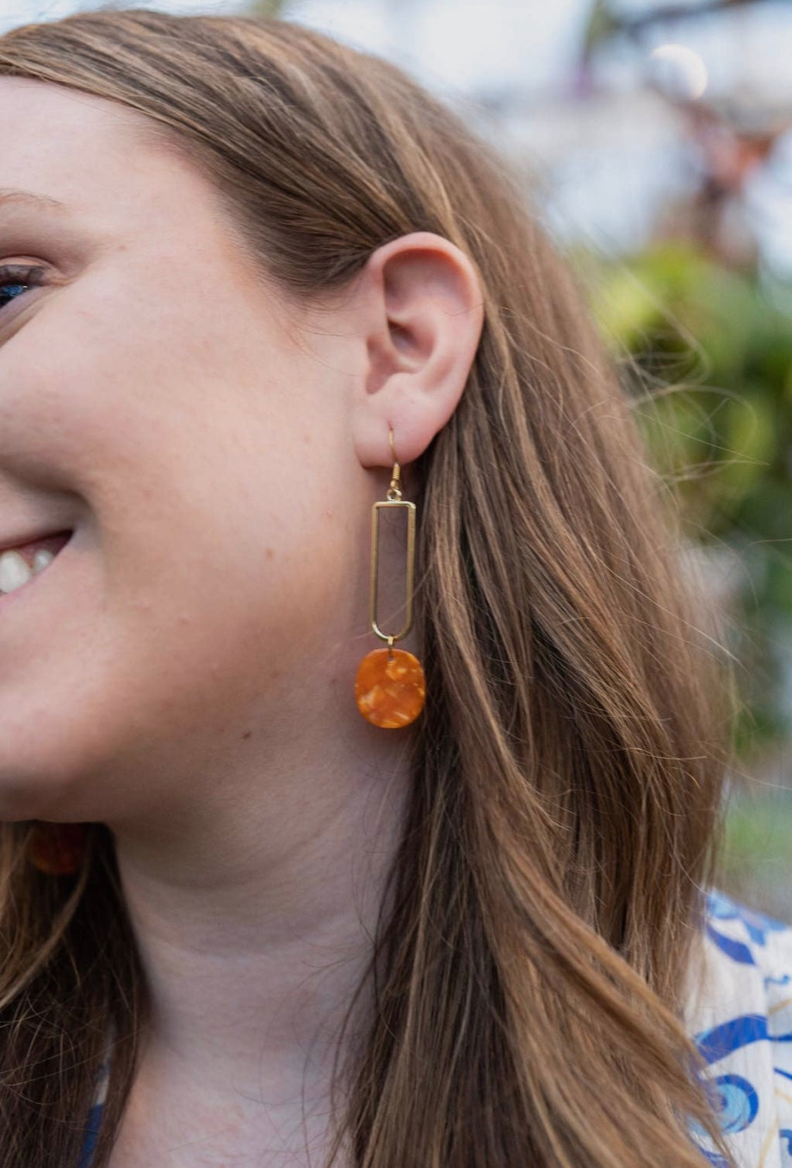 Mila Tangerine Orange Earrings