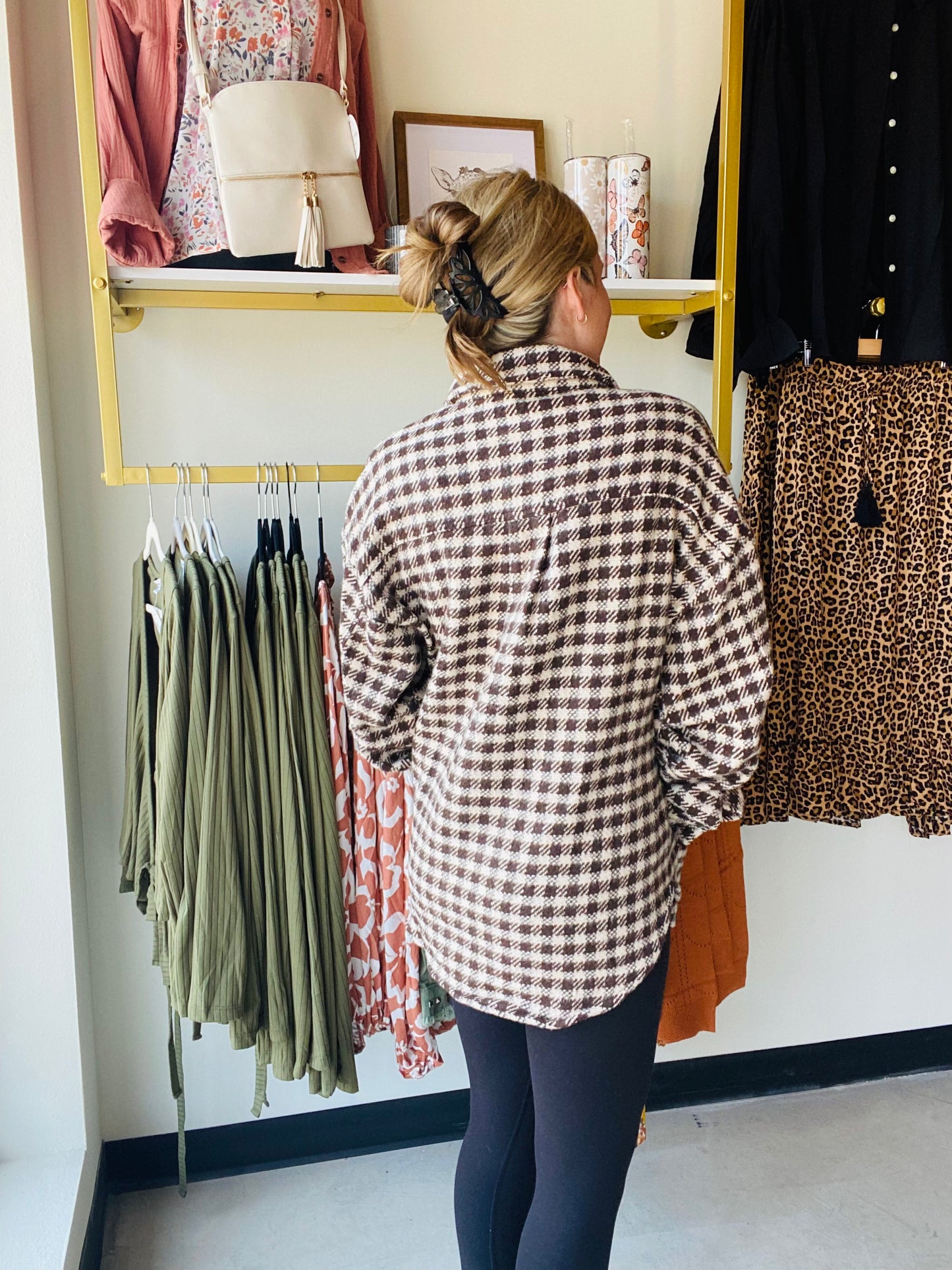 Autumn Breeze Gingham Shacket