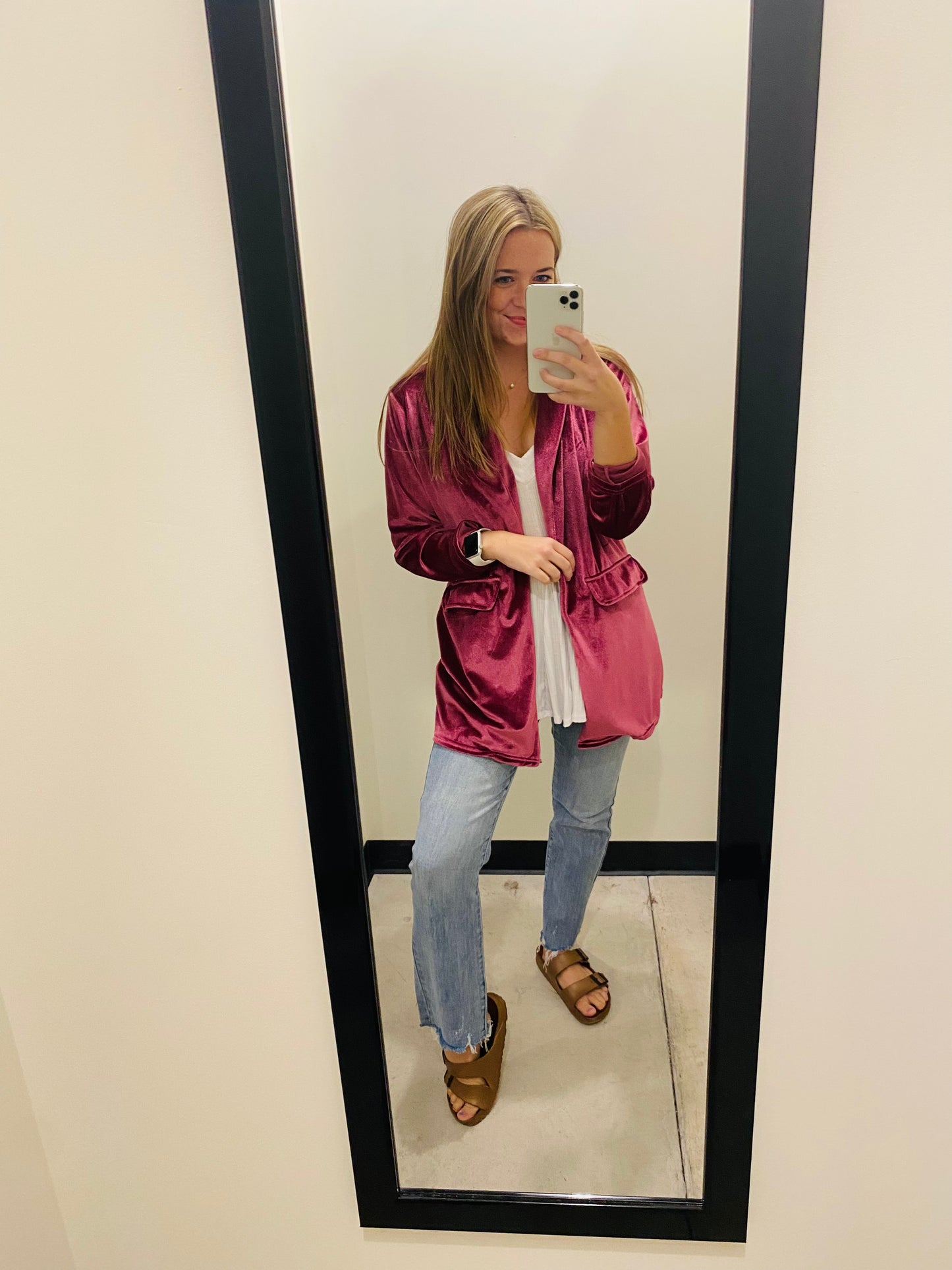 Mauve Velvet Blazer