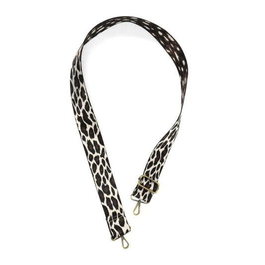 Black & Brown Leopard Guitar Strap