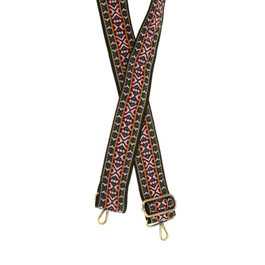 Pink Multi Mayan Guitar Strap