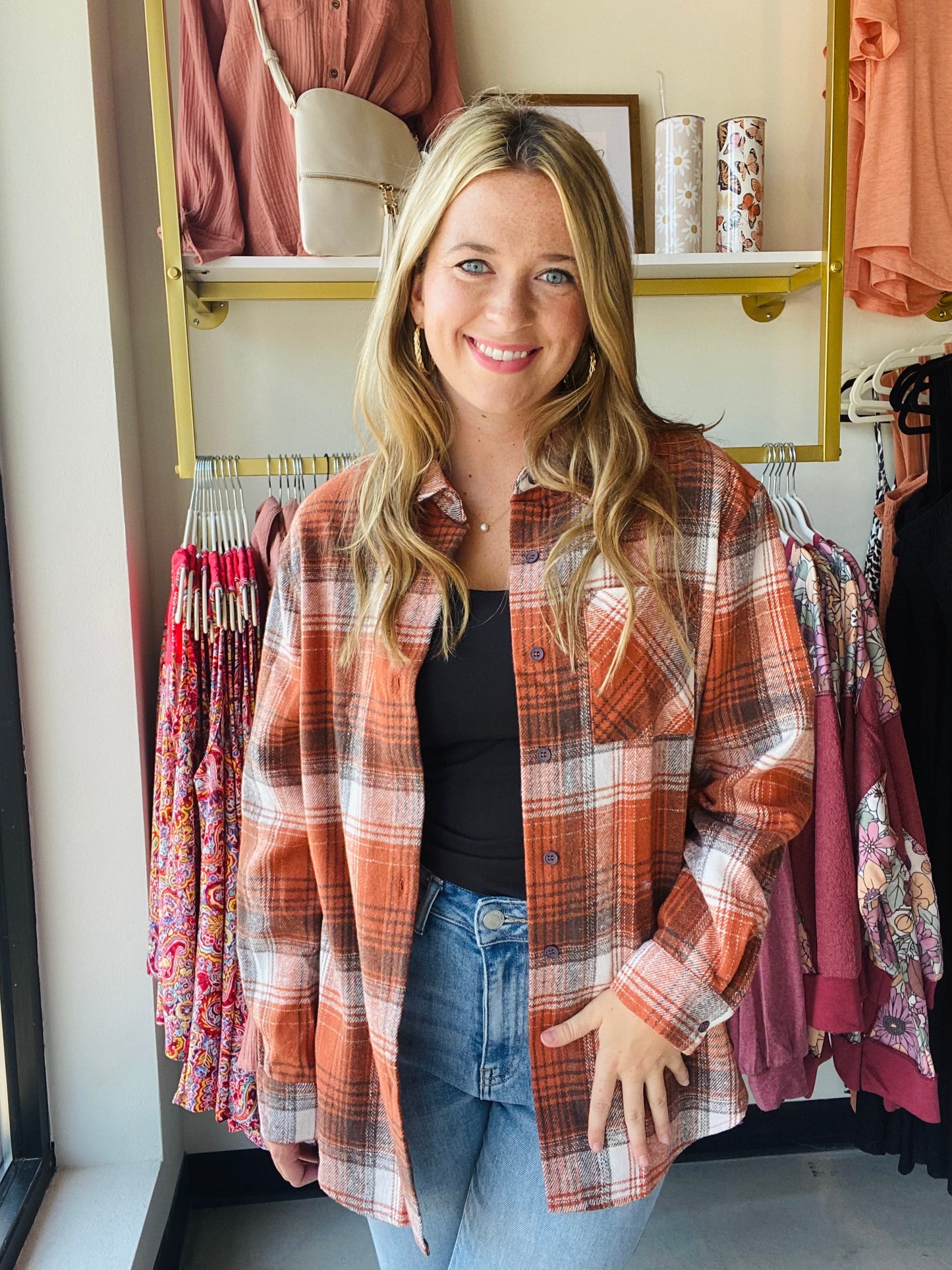 Pumpkin Plaid Flannel