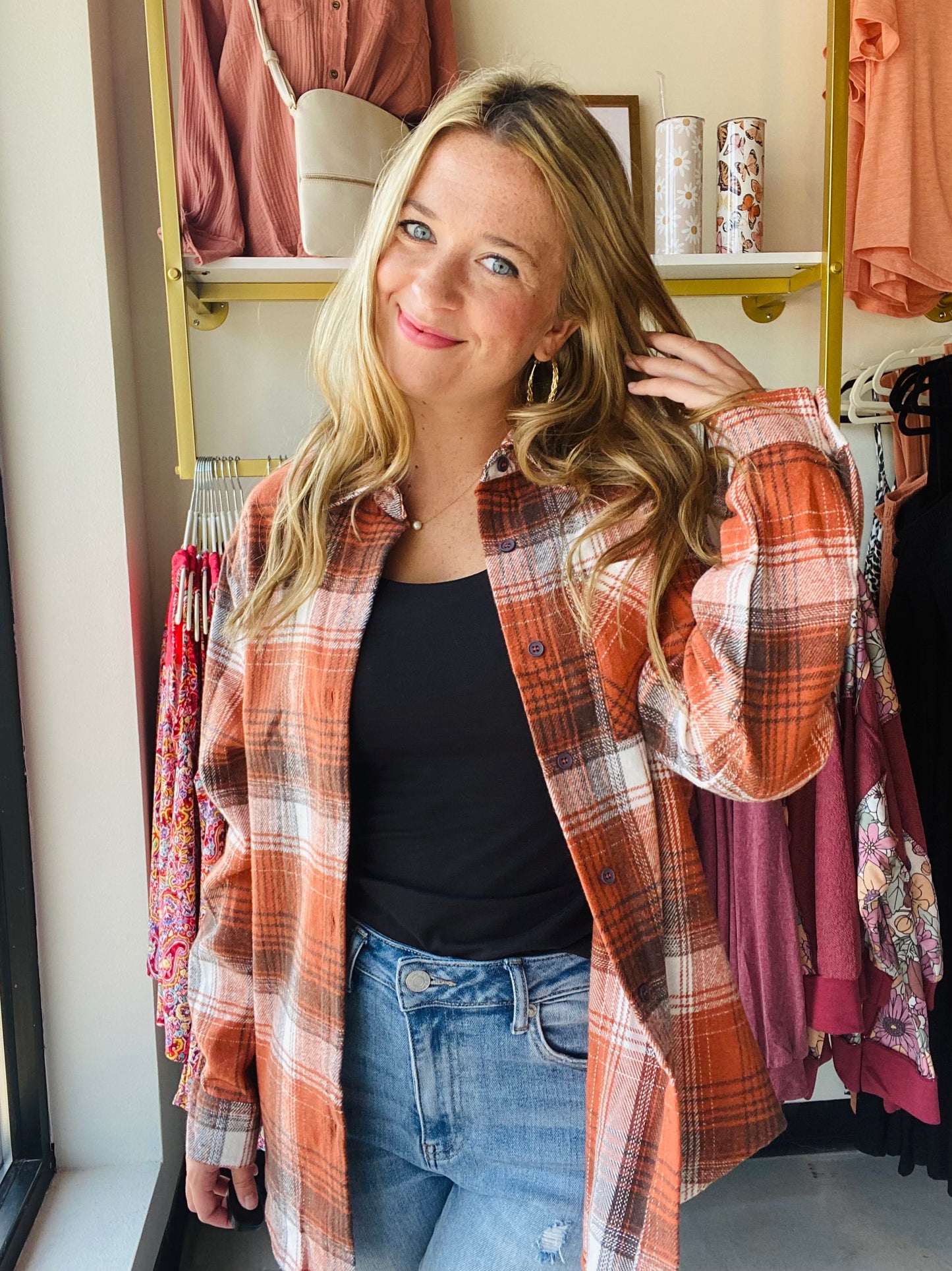 Pumpkin Plaid Flannel