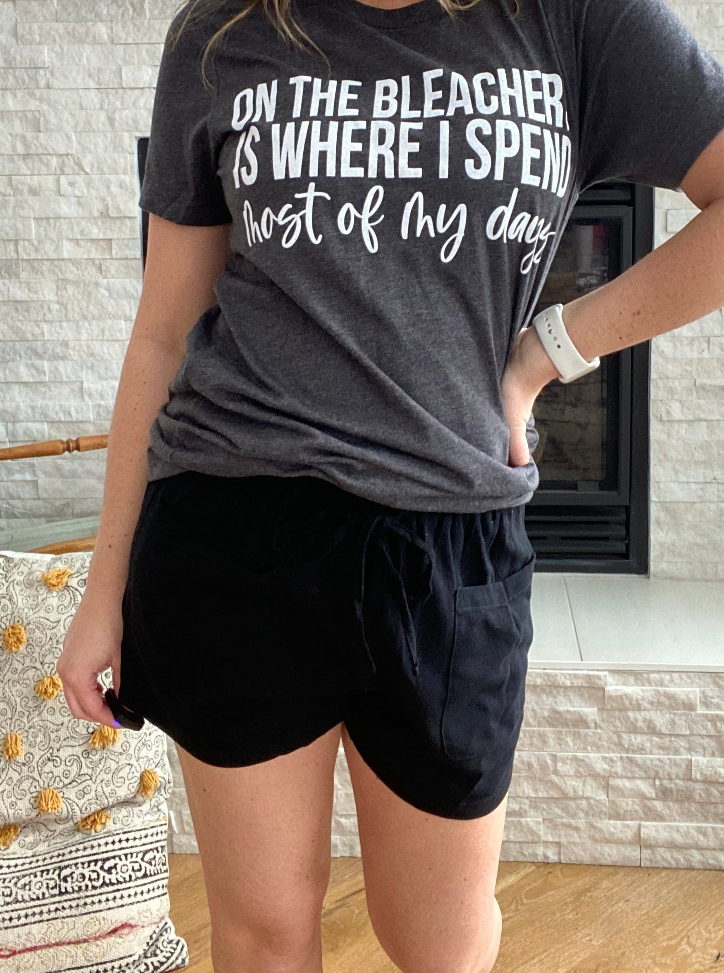 Black Ruffle Waist Shorts
