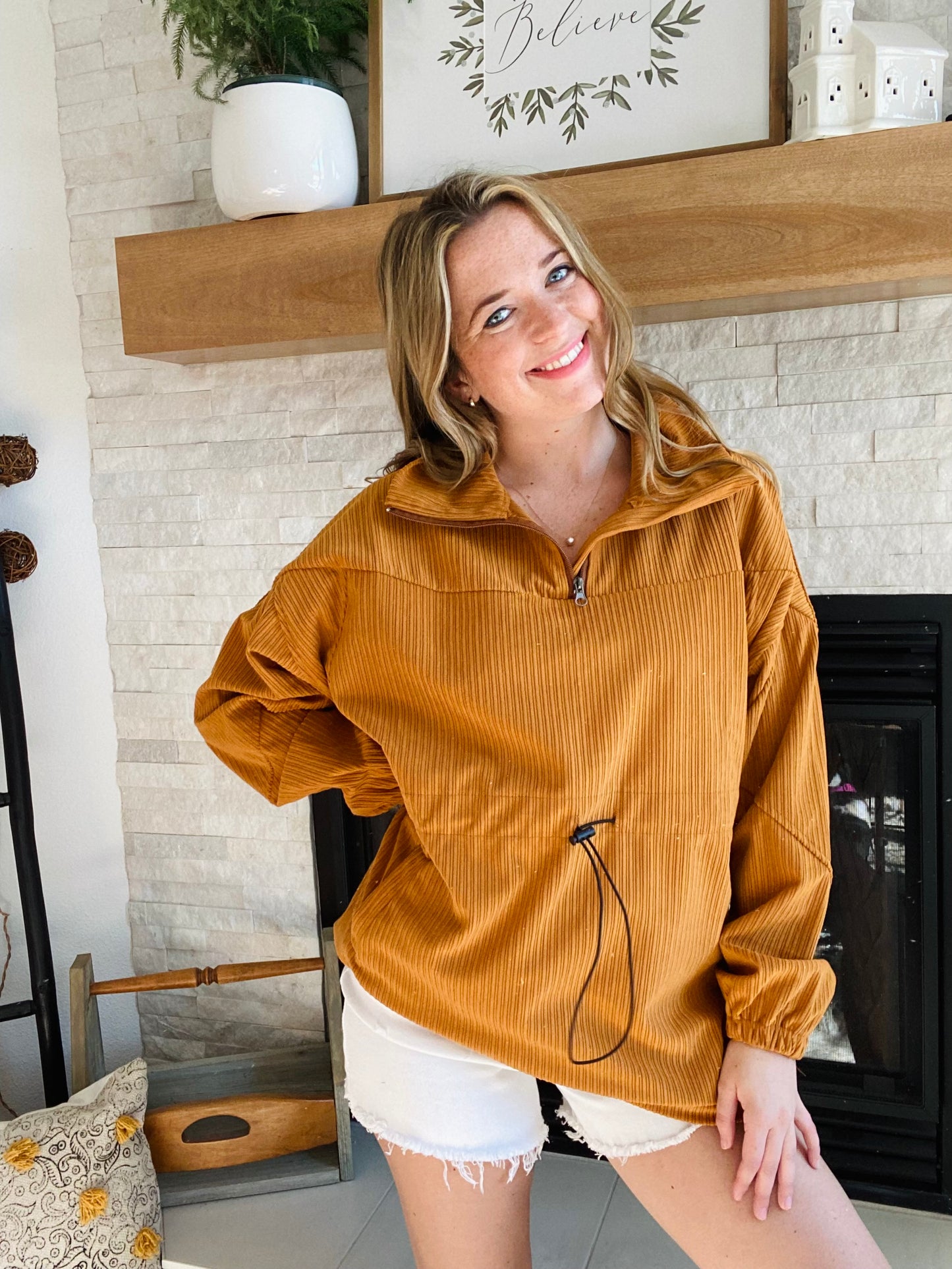 The Camel Toggle Tie Pullover