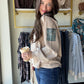 Khaki Denim Accent Pullover
