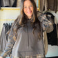 Charcoal Flannel Mix Hoodie