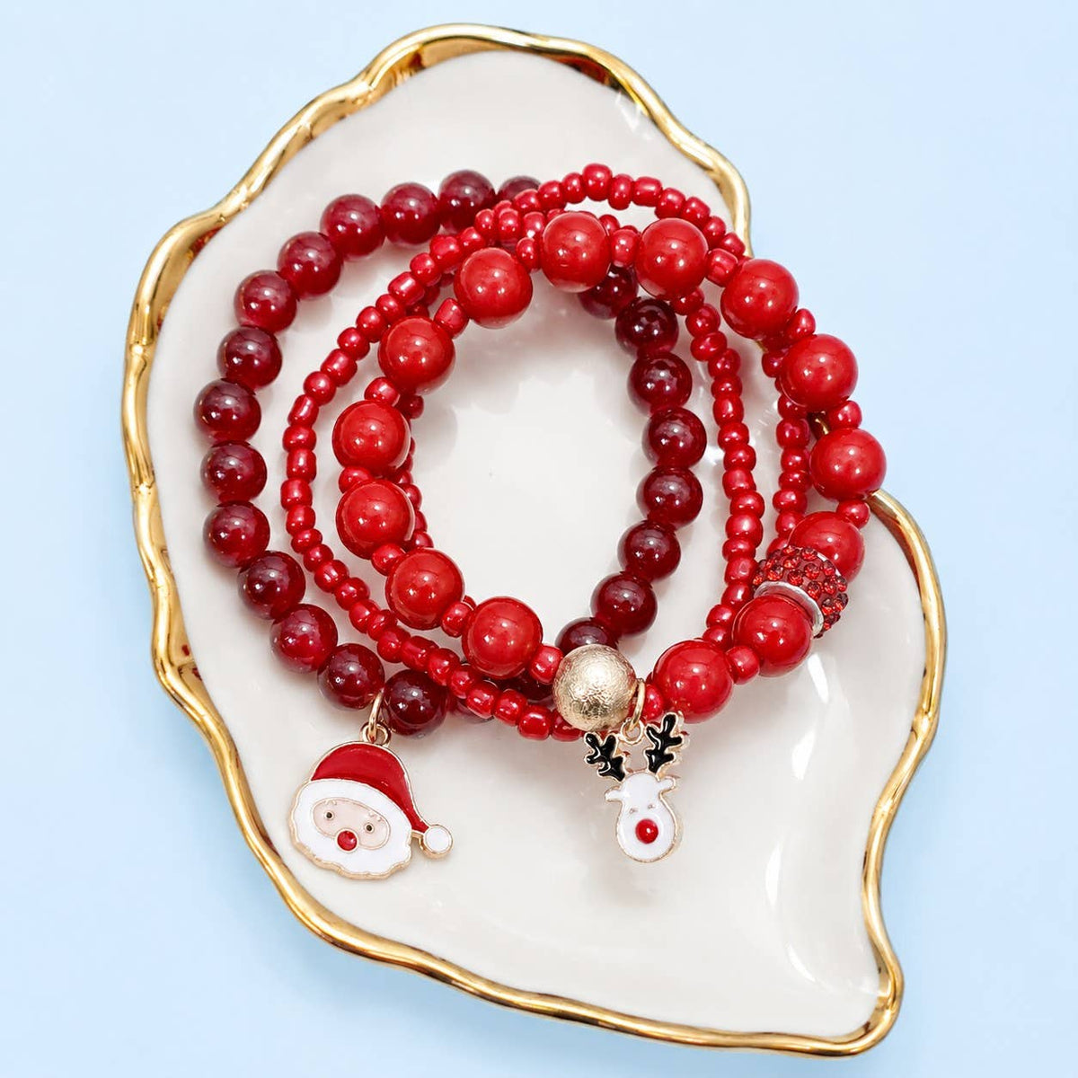 Christmas Beaded Bracelet Sets