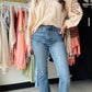 Mini Mia 1 Button Cropped Denim- RFM