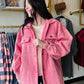Pink Mineral Washed Quilted Shacket