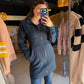 Navy Zip Up Tunic