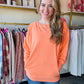Orange Pigment Dyed Pullover