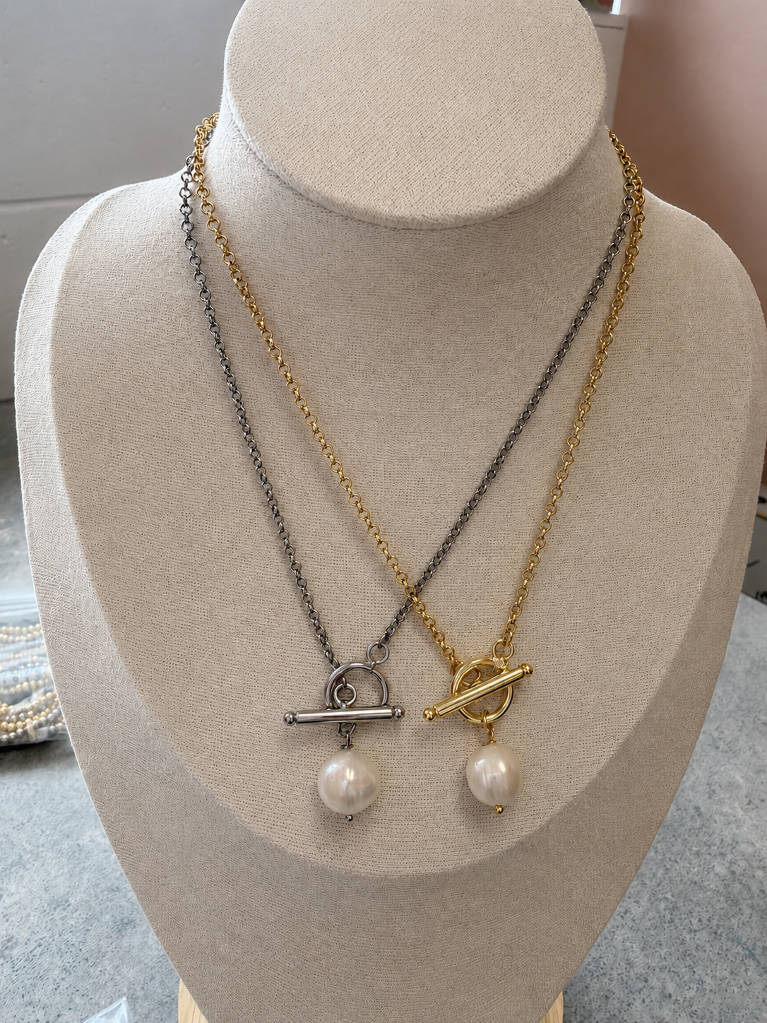 Harbor Pearl Toggle Necklace