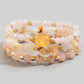 Mixed Chip Stone And Faceted Beads Bracelet Set