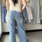 Star Patch Washed Stretch Denim