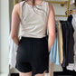 Black Libby Linen Shorts