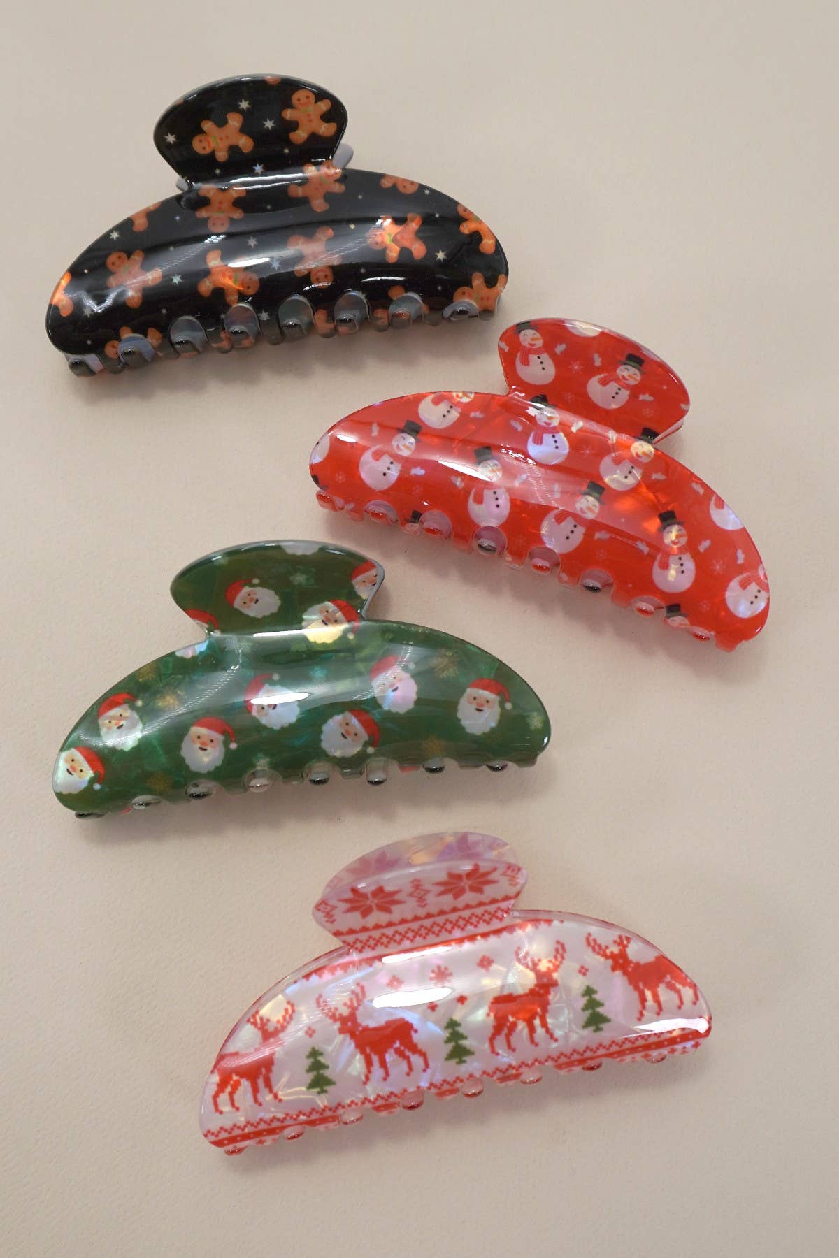 Christmas Jumbo Claw Clips
