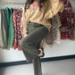 Olive Meg Wide Leg Denim