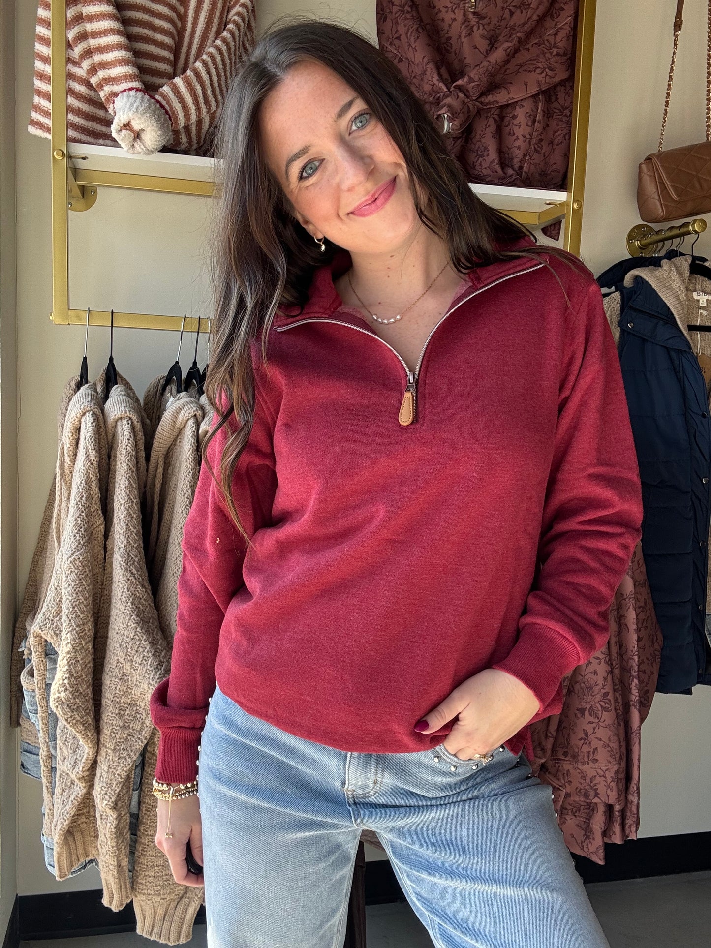 Maroon Miley Pullover