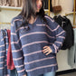 Pink & Denim Stripe Sweater