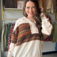 Sweater Accent V Neck Pullover