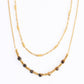 Tiger Eye Necklace 15" Double Row Station Waterproof Narelle
