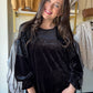 Black Velvet Burnout Top