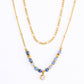 Waterproof Necklace 15" Layered Station Lapis Beaded Narelle