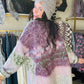 Lavender Motif Fuzzy Cardigan