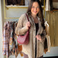 Khaki Velvet Textured Shacket