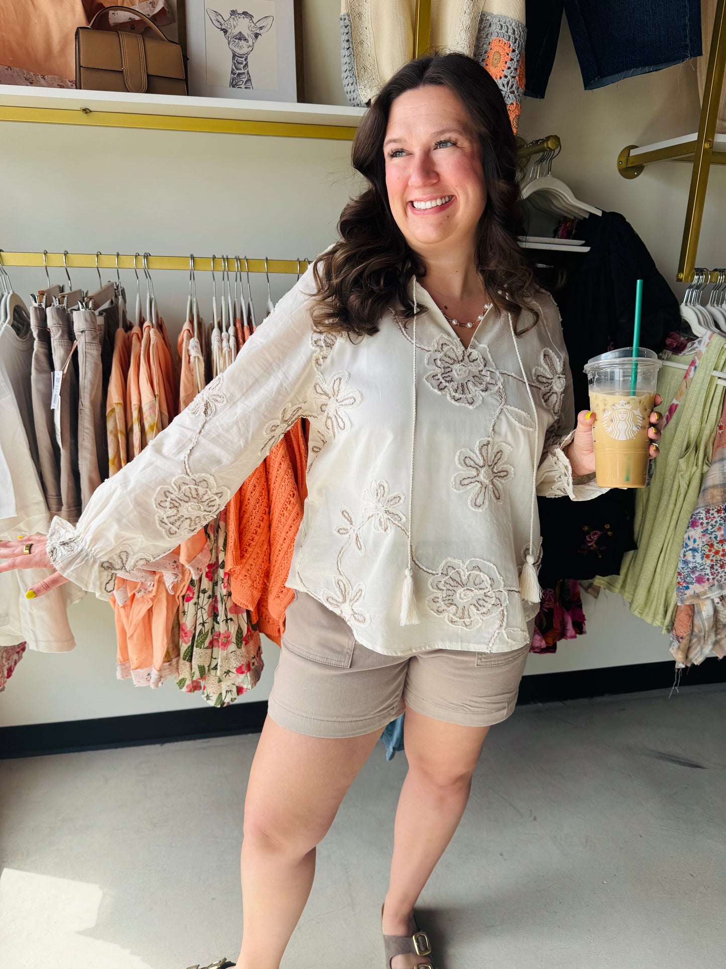 Olivia Embroidered Floral Blouse